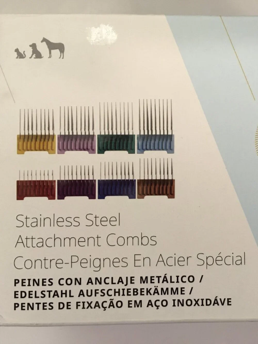 NEW Wahl Professional Animal 5-in-1 Stainless Steel Comb Set, Multicolor 8-Piece